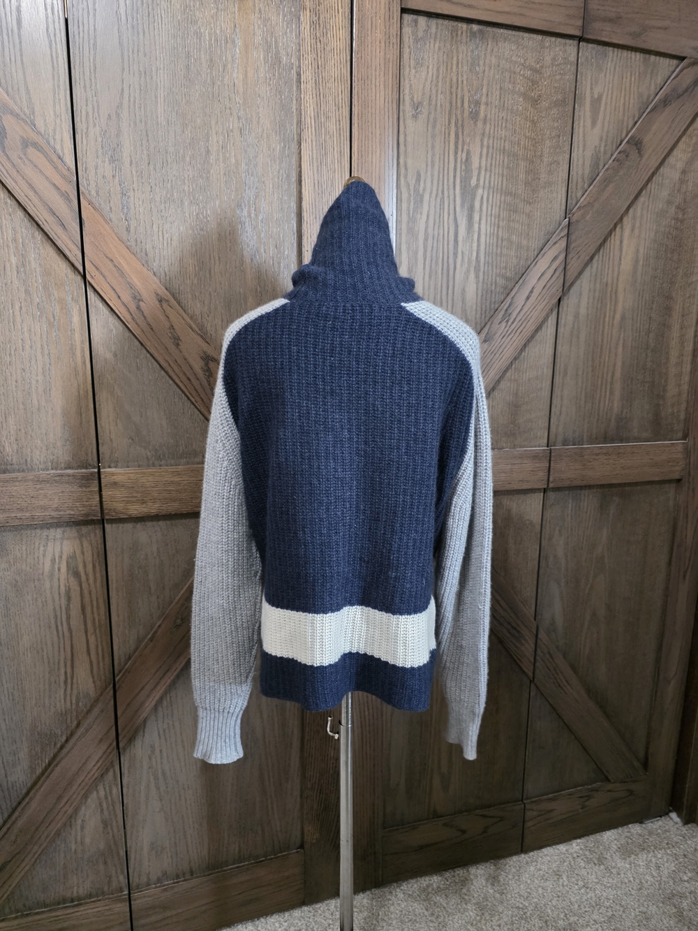 360 Cashmere Colorblock Turtleneck - Picture 3 of 6